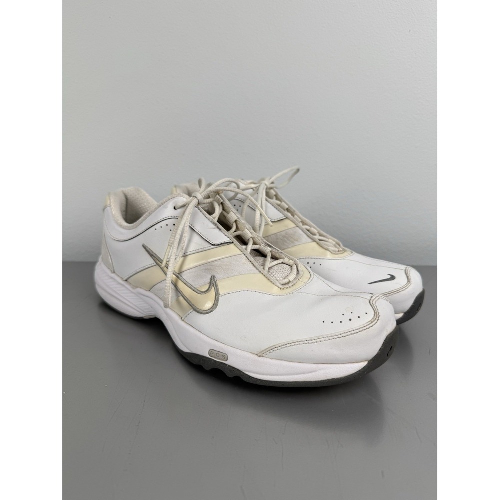 Nike Steady 7 White Beige Athletic Shoes Womens 11 Walking Running Swoosh Casual